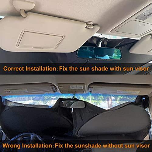 AstroAI Windshield Sun Shade, Foldable Car Sun Shade for Windshi 並行輸入品｜import-tabaido｜08