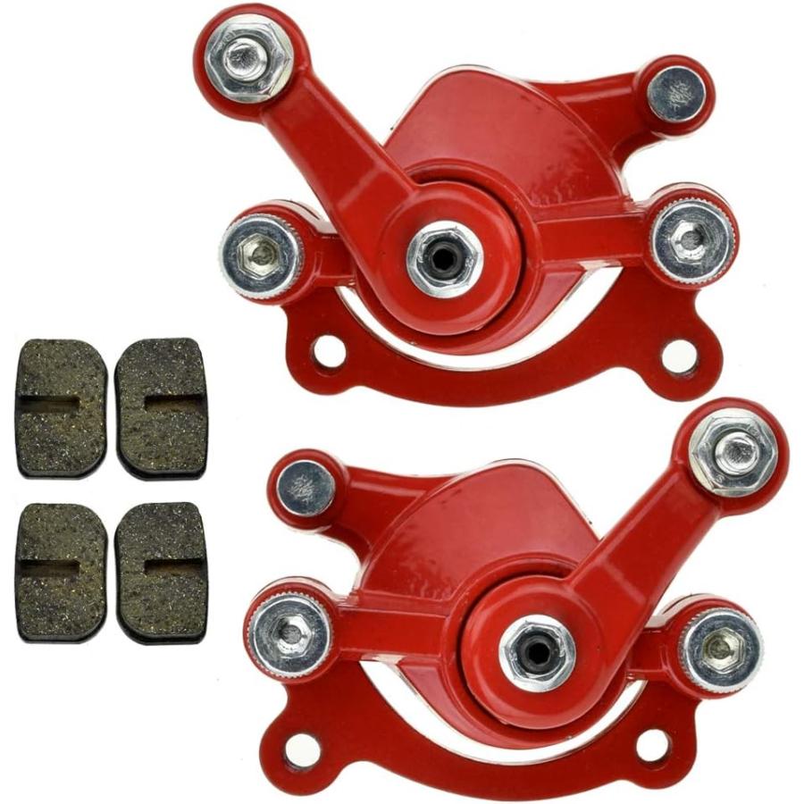 並行輸入品】HIAORS レッドフロントリアブレーキキャリパー 2ペア