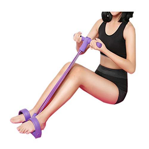 【並行輸入品】Elonglin Pedal Resistance Band, 4 Tube Sit up Bodybuilding Expanの画像