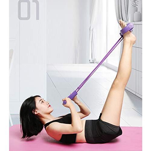 【並行輸入品】Elonglin Pedal Resistance Band, 4 Tube Sit up Bodybuilding Expanの画像