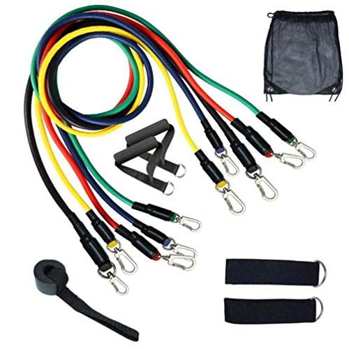 【並行輸入品】WSJYP Resistance Bands Exercise Bands11Pcs Set Expander Yoga Exe_1