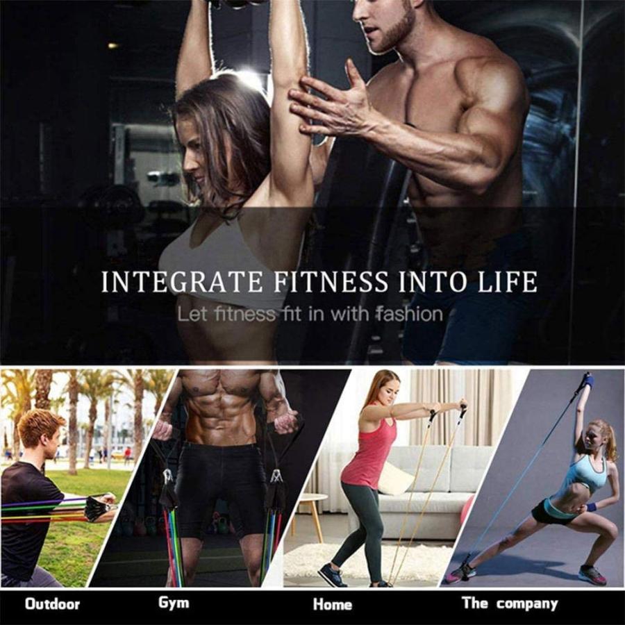 【並行輸入品】WSJYP Resistance Bands Exercise Bands11Pcs Set Expander Yoga Exe_6