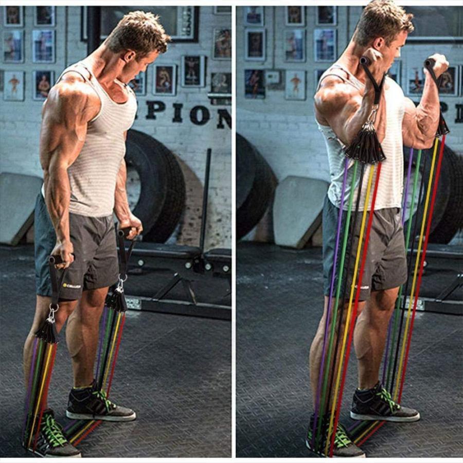 【並行輸入品】WSJYP Resistance Bands Exercise Bands11Pcs Set Expander Yoga Exe_9