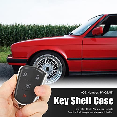 西側諸国 X AUTOHAUX Car Replacement Key Fob Shell Case HYQ2AB for Cadilla 並行輸入品