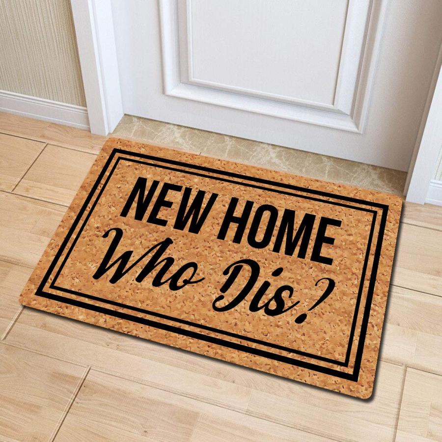 【並行輸入品】MELODADDY Welcome Mat with Rubber Back (18 x 30) inchNew Home Wh_3