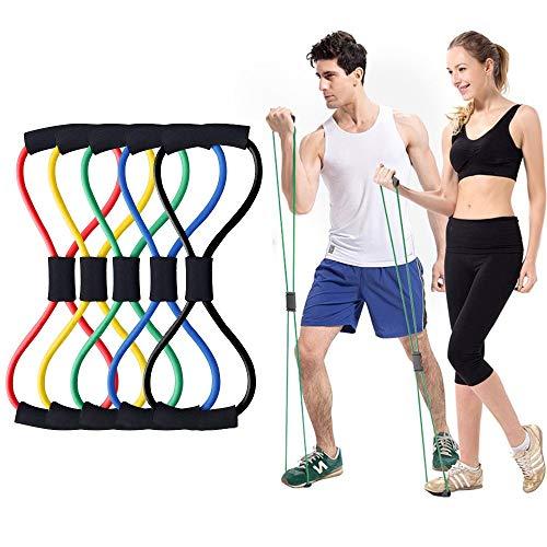 【並行輸入品】Sly Exercise Bands 8 Word Fitness Rope Resistance Bands for Fitnの画像