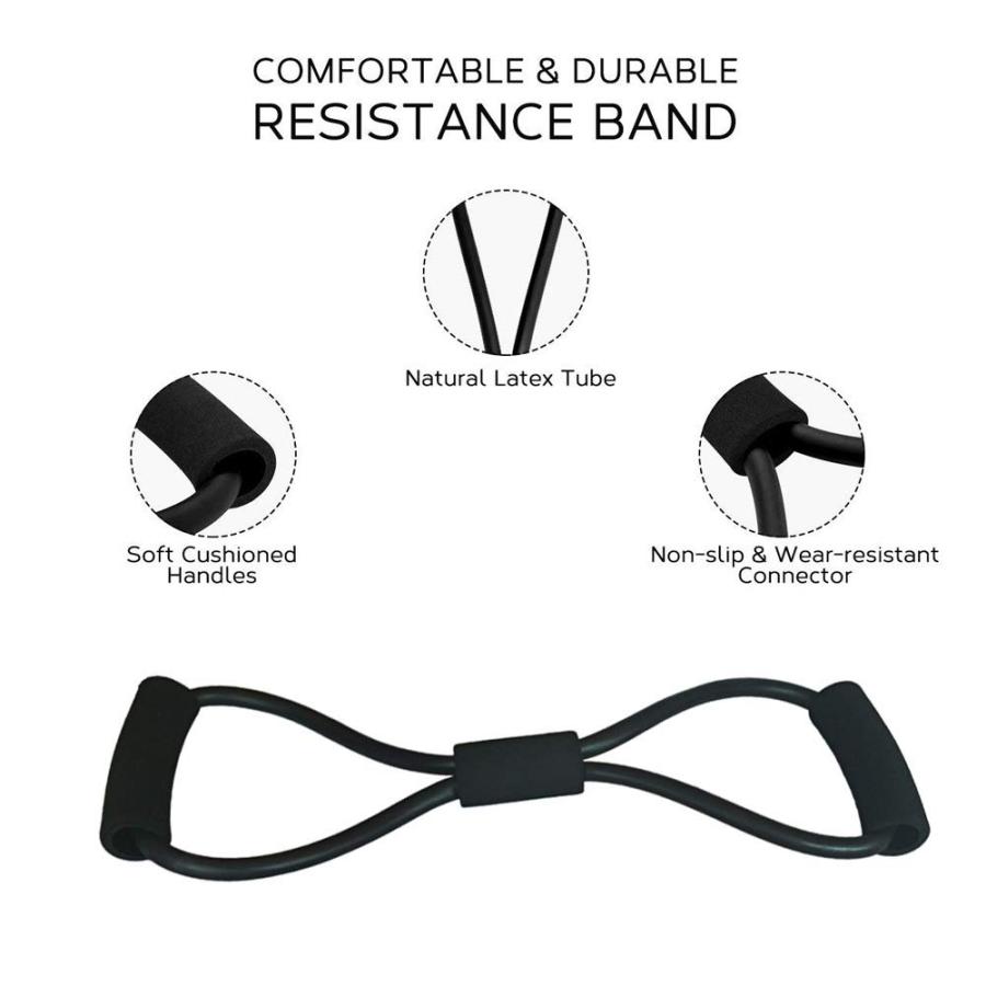 【並行輸入品】Sly Exercise Bands 8 Word Fitness Rope Resistance Bands for Fitnの画像