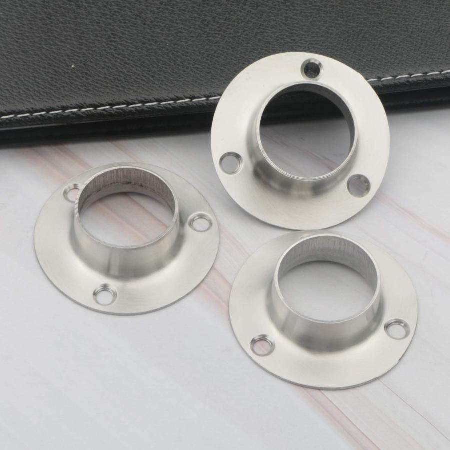 【並行輸入品】Pxyelec ステンレススチール クローゼットロッドフランジホルダーセット シャワーロッド フランジソケットブラケット 直径1イ | ブランド登録なし | 09