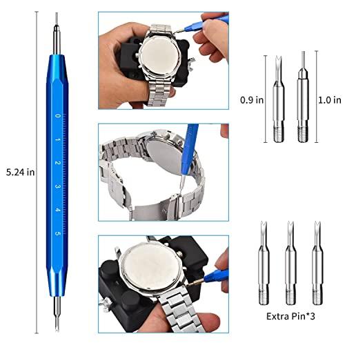 【並行輸入品】時計リンク取り外しツールキット EasyTime 時計修理キット 時計バンドツール付き 時計調整リムーバーツール 108個のスプリ_4