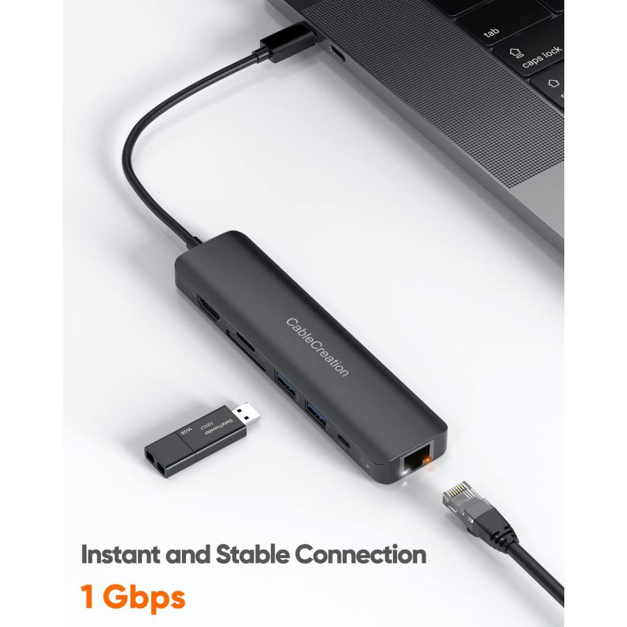 並行輸入品】USB C ハブ,CableCreation 7 in 1 USBハブ Type 4K