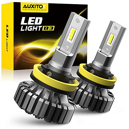 【並行輸入品】AUXITO H11 H8 H9 LED Bulbs， 300% Brighter， 6500K White Fanless L