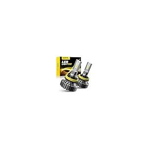 【並行輸入品】AUXITO H11 H8 H9 LED Bulbs， 300% Brighter， 6500K White Fanless L