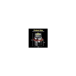 【並行輸入品】Apmatauto 2個セット ホワイト エンジェルアイ ヘイロー リング マーカー ライト LED 電球 ヘッドライト 80W