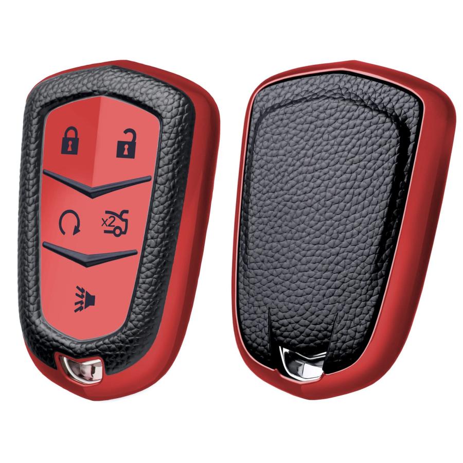 ELOHEI Key Fob Cover For Audi - Soft TPU Protective Case For A3, A4, A6, Q3, Q5, Q7 (4 Button, Black)