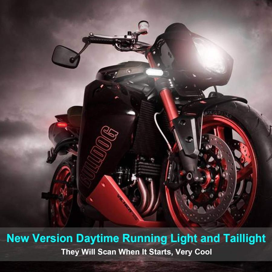 【並行輸入品】Kinstecks [新バージョン] 4個 モーターサイクルインジケーター 流れるウィンカーライト モーターバイクターニングインジ 並行