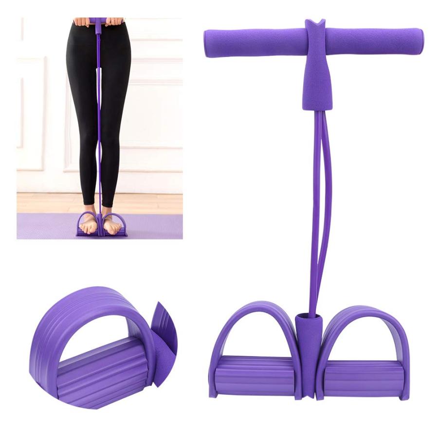 【並行輸入品】2 Tube Foot Pedal Pull Rope Sit up Bodybuilding Expander Elasticの画像
