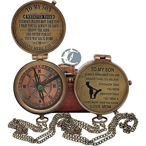 【並行輸入品】ケース付きコンパス/息子へのギフト/母から息子へのギフト WOANIN Son Gifts, to Son Compass   Mの画像