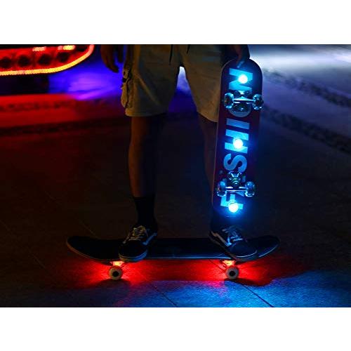 並行輸入品】SKATEENA LEDライト スケートボード ロングボード