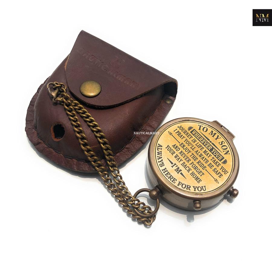 【並行輸入品】刻印可能なコンパス ポケットコンパス 真鍮コンパス 息子へのコンパス 刻印入りギフト 卒業式の日の息子へのギフト 息子への誕生日ギ_9