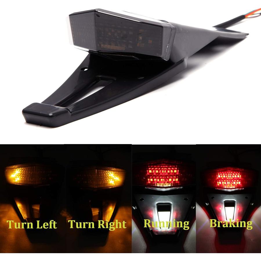 【並行輸入品】Rich Choices オートバイ LED リアフェンダー ブレーキテールライト ウィンカー ランニングランプ ボバー ダートバ 並行