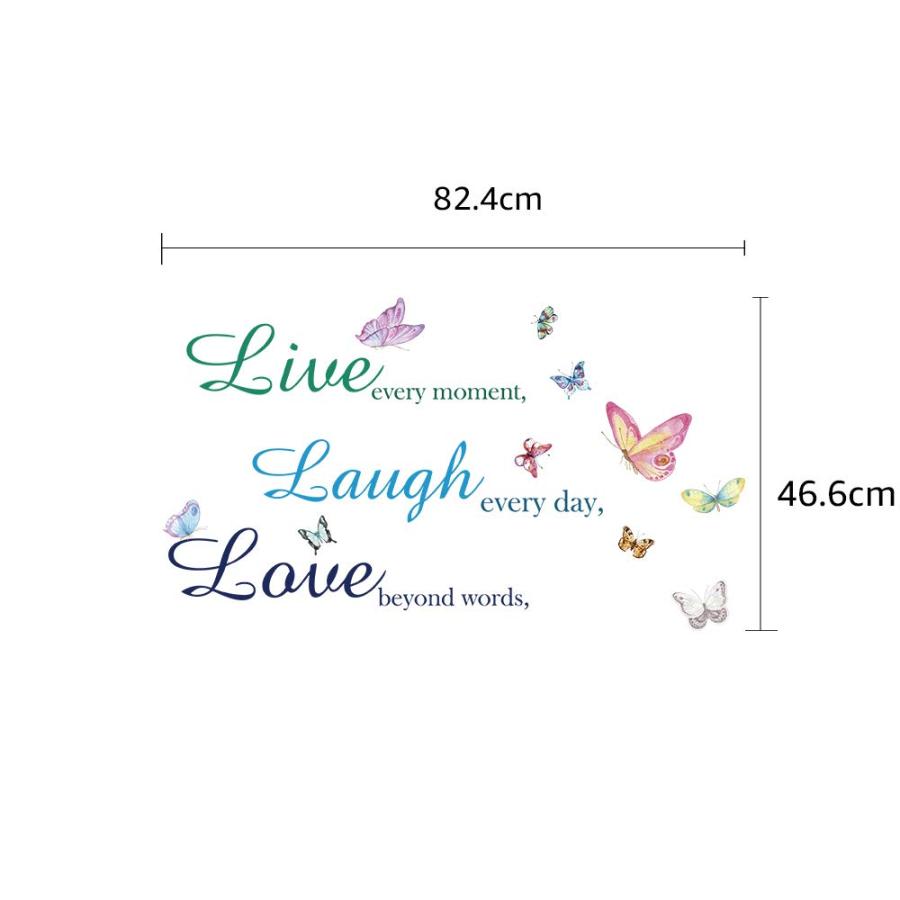【並行輸入品】Family Inspirational Quotes Vinyl Wall Decal Stickers Live Every