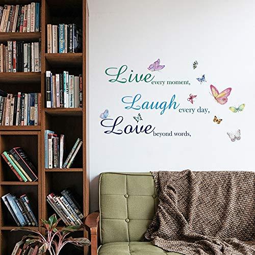 【並行輸入品】Family Inspirational Quotes Vinyl Wall Decal Stickers Live Every
