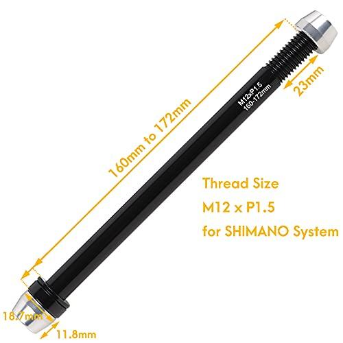【並行輸入品】CyclingDeal トレーナースルーアクスル   自転車自転車12mm リアホイールスキュワー 屋内用   長さ160mmから_4