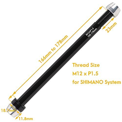 【並行輸入品】CyclingDeal トレーナースルーアクスル   自転車自転車12mm リアホイールスキュワー 屋内用   長さ166mmから_4