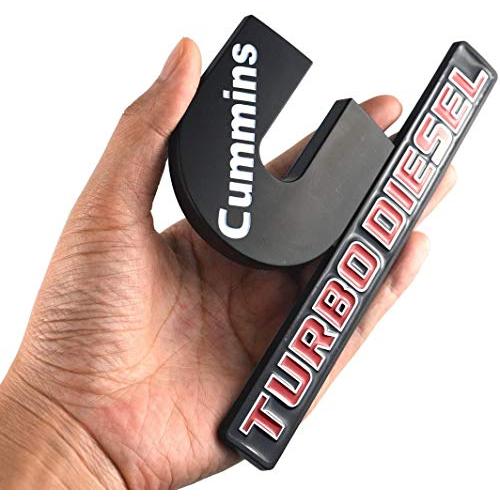 【並行輸入品】1x 6.3インチ Big Cummins ターボエンブレム 3Dバッジステッカー 高出力ネームプレート交換用 2500 3500の画像