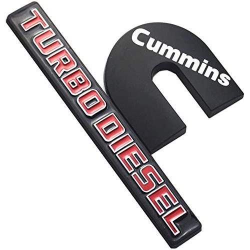 【並行輸入品】1x 6.3インチ Big Cummins ターボエンブレム 3Dバッジステッカー 高出力ネームプレート交換用 2500 3500の画像