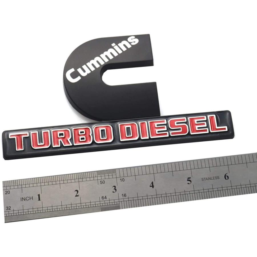 【並行輸入品】1x 6.3インチ Big Cummins ターボエンブレム 3Dバッジステッカー 高出力ネームプレート交換用 2500 3500の画像