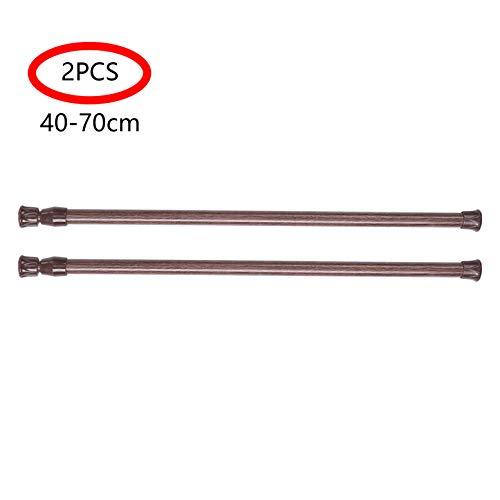 【並行輸入品】YiZYiF 2Pcs Spring Tension Rod Curtain Rods Adjustable Expandablの画像