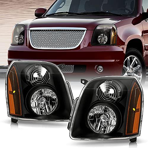 【並行輸入品】ACANII   2007 2014 GMC Yukon XL 1500 2500 デナリブラックヘッドライトアセンブリペアセットの画像