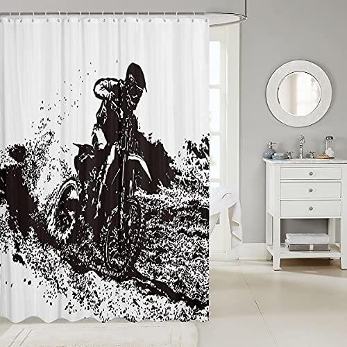 Dirt Bike Shower Curtain, Boys Youth Motorcycle Bath Curtain, Mo 並行輸入品｜import-tabaido｜05