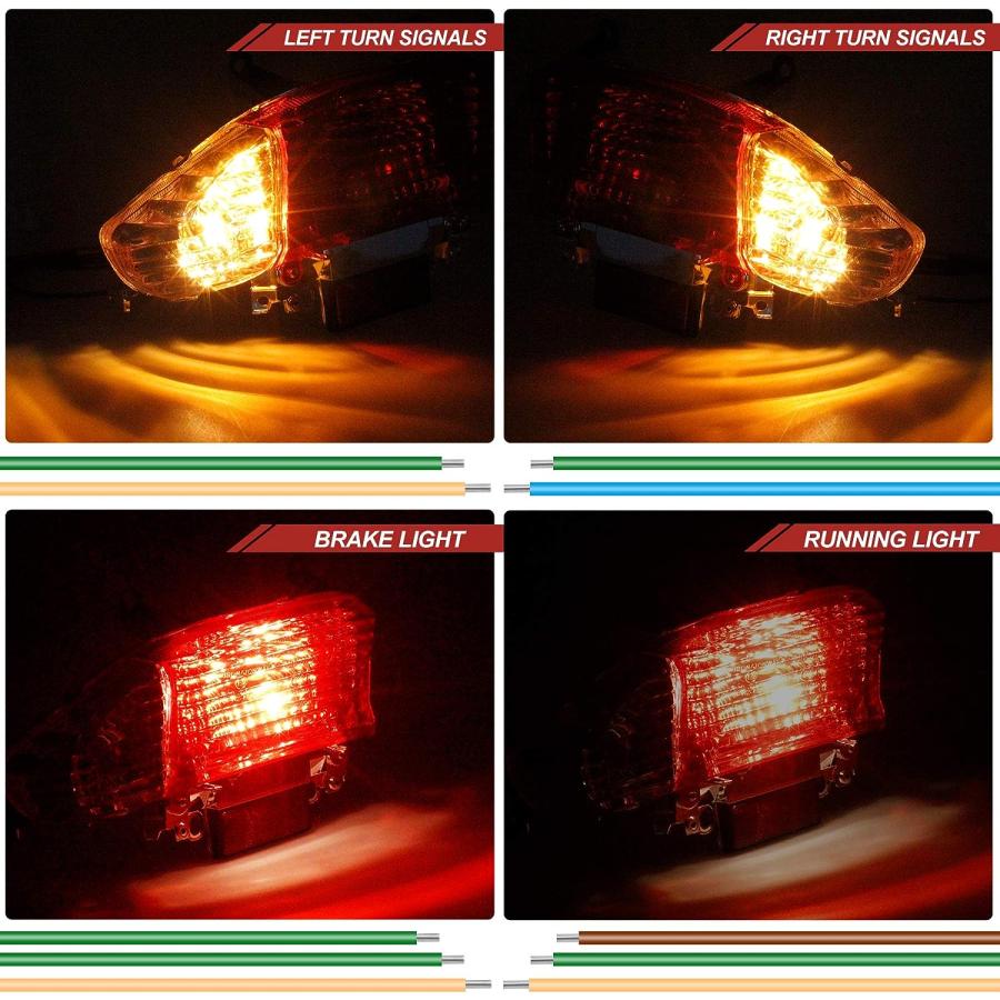 【並行輸入品】NTHREEAUTO スクーター 原付テールライト リアブレーキ ウィンカー テールライト 汎用 Gy6 Tao Tao Sunn 並行の画像