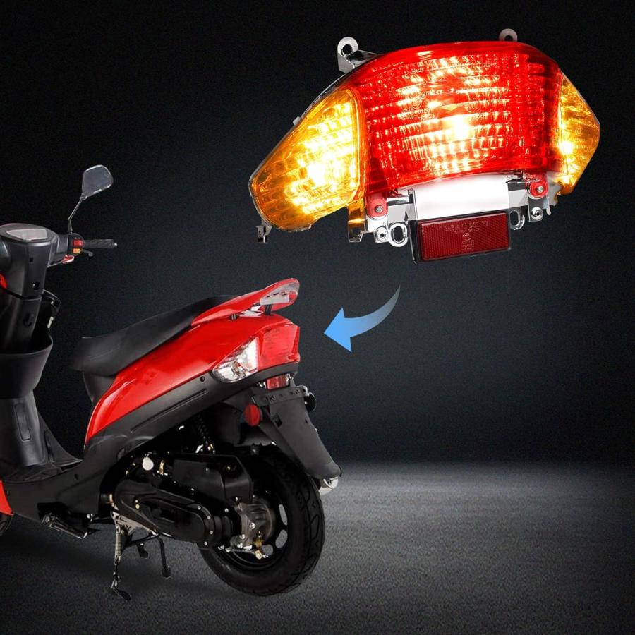【並行輸入品】NTHREEAUTO スクーター 原付テールライト リアブレーキ ウィンカー テールライト 汎用 Gy6 Tao Tao Sunn 並行の画像