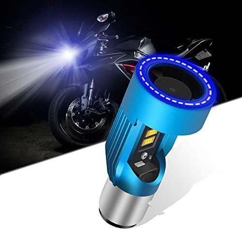 【並行輸入品】KaiDengZhe BA20D H6 LED オートバイヘッドライト電球 ブルーエンジェルアイ H6 ハイ/ローLEDヘッドランの画像