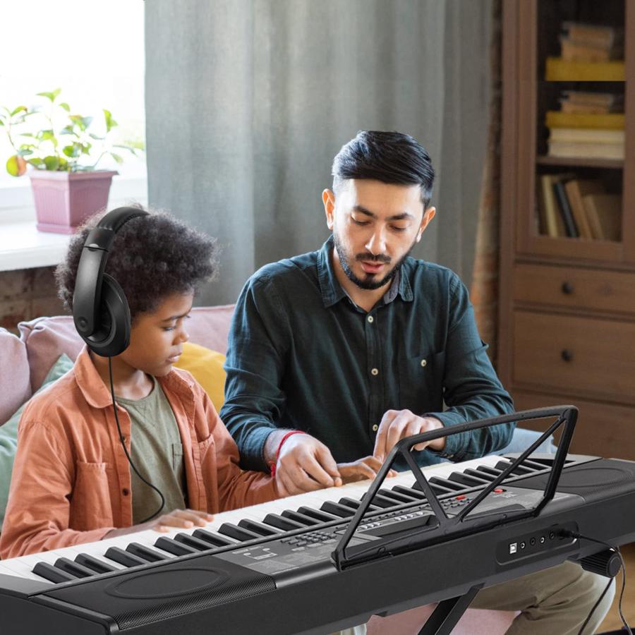 日本新品 MUSTAR Piano Keyboard， 61 Key Learning Keyboard Piano with Light 並行輸入品