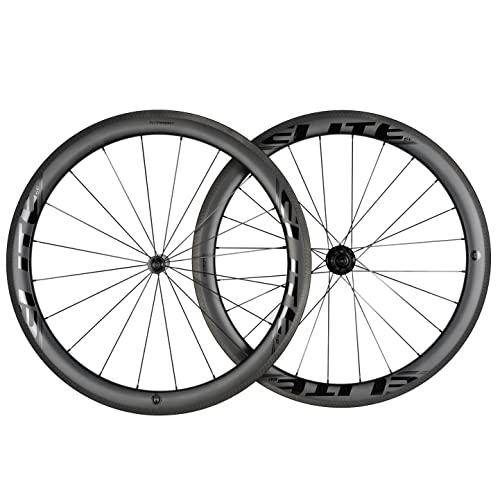 ELITEWHEELS SLT カーボンファイバーロードバイクホイール セラミックベアリングハブ 700C 奥行50mm 幅25m 並行輸入品｜import-tabaido｜02