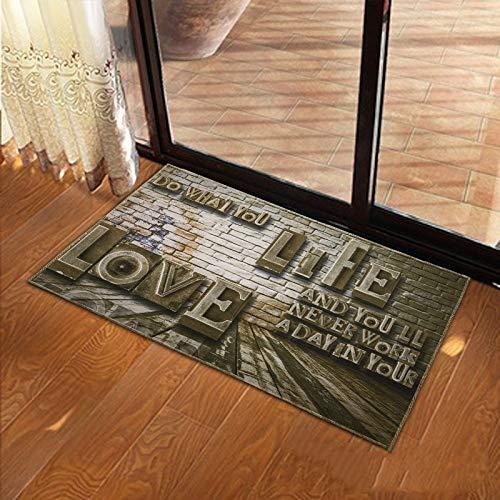 【並行輸入品】OPLJ Welcome Letter Printed Floor Mat Rectangular Anti Slip Door_2