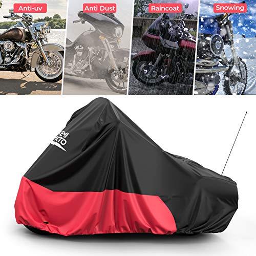 【並行輸入品】バイクカバー ツーリングモデル用 防水 防塵 日差し防止 レッド KEMIMOTO Motorcycle Cover， Compa_4