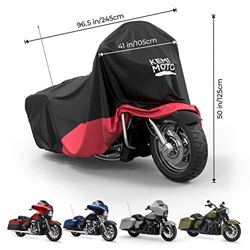 【並行輸入品】バイクカバー ツーリングモデル用 防水 防塵 日差し防止 レッド KEMIMOTO Motorcycle Cover， Compa_7