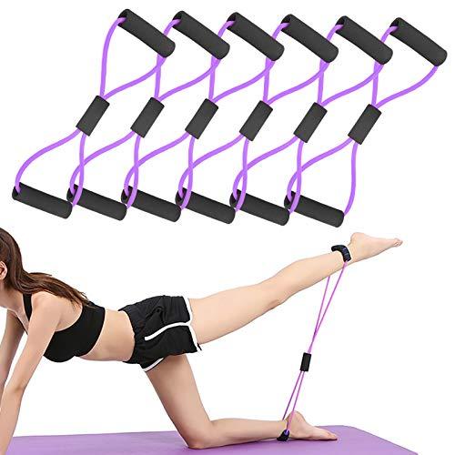 【並行輸入品】6pcs Yoga Training Resistance Bands,Portable Durable TPE 8 Pullの画像