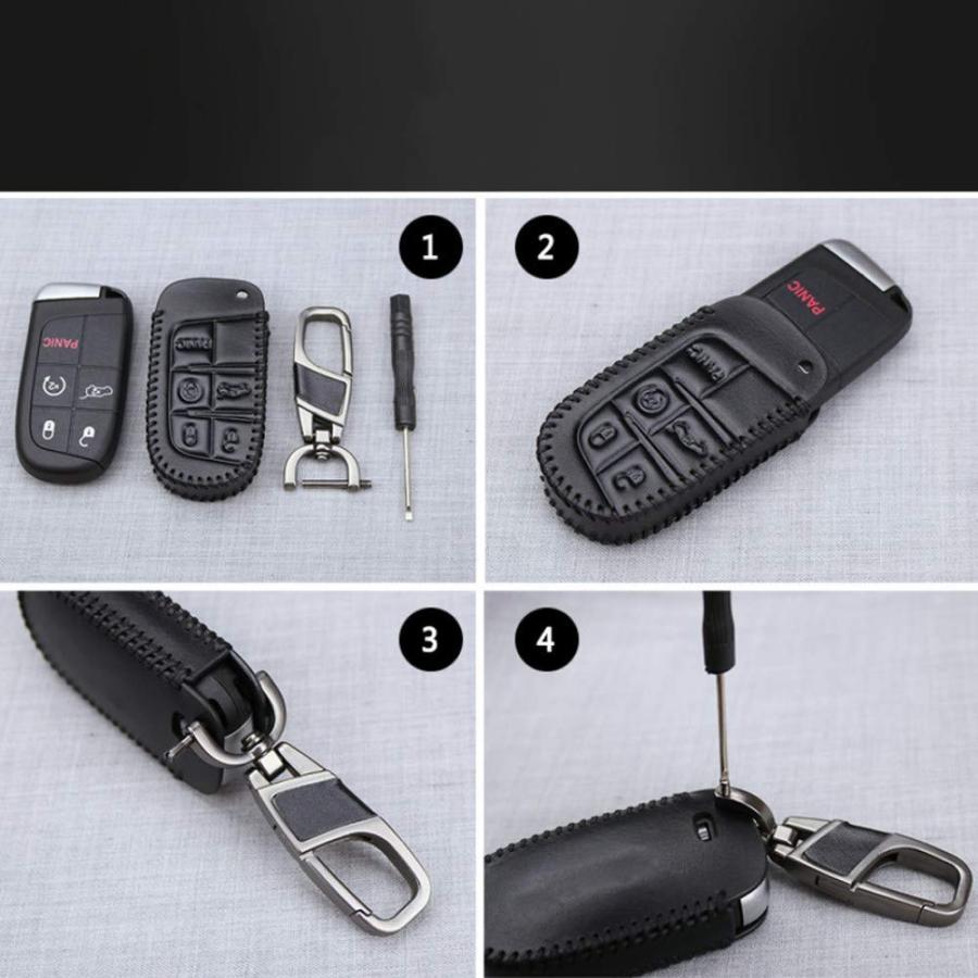全国で中古品 ZYHYCH Car Key Case Cover Protective Key Shell Skin，Fit For Dodg 並行輸入品