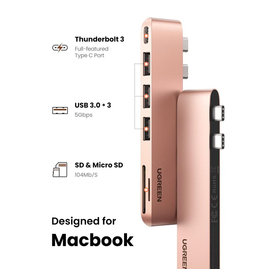 UGREEN MacBook Pro Air専用 USB Cハブ SD/TFカードスロットを搭載したMacBook Airアダプタ 並行輸入品｜import-tabaido｜04