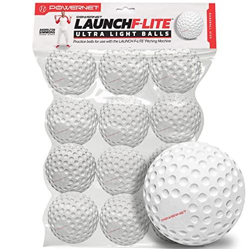 【並行輸入品】PowerNet Launch F lite 超軽量 ディンプル 練習用ボール ピッチングマシン用 1ダース ソフトボールサイズの画像