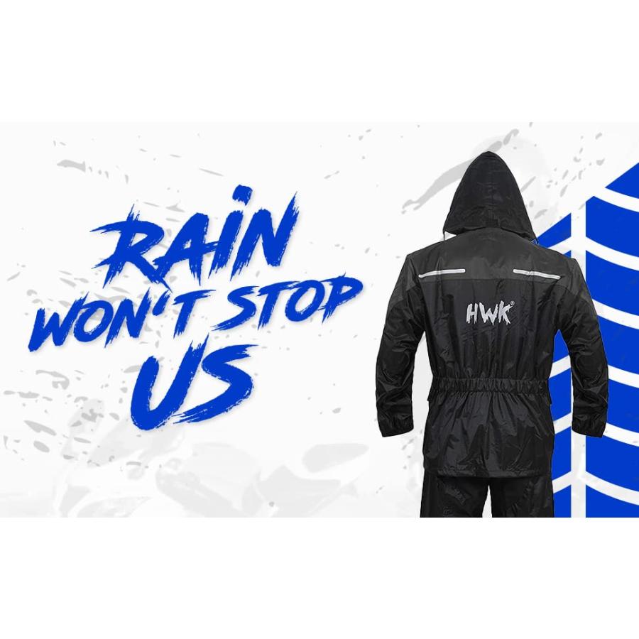 【並行輸入品】HWK Motorcycle Rain Suit for Men and Women, Two Piece Waterproofの画像