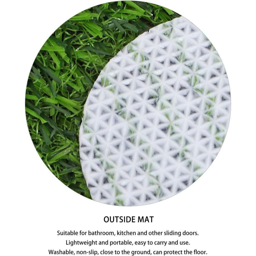 【並行輸入品】DOITOOL Indoor Outdoor Rugs Green Doormat Artificial Turf Mat Fak　並行
