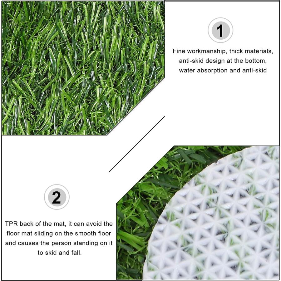 【並行輸入品】DOITOOL Indoor Outdoor Rugs Green Doormat Artificial Turf Mat Fak　並行