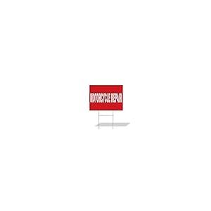 【並行輸入品】Fastasticdeals Weatherproof Yard Sign Motorcycle Repair Red Back_2